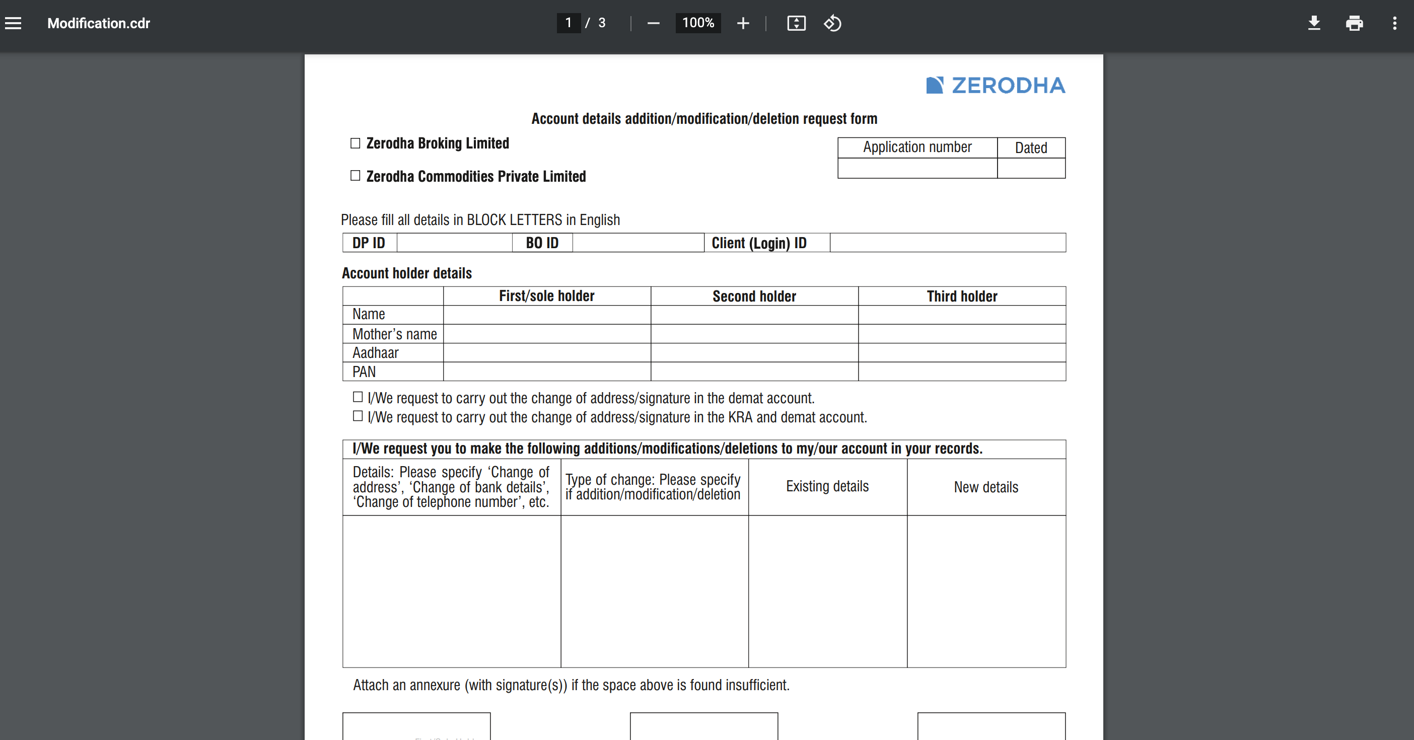 How To Change Bank Account In Zerodha