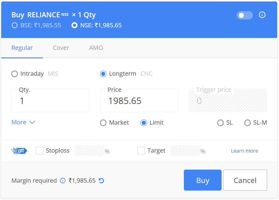 How To Buy Shares In Zerodha Kite For Long Term 