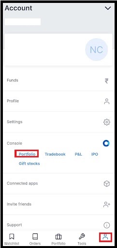 check dividend in zerodha 