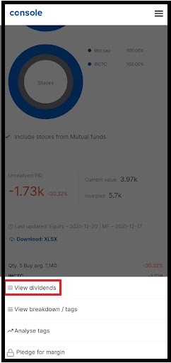 how to check dividends 